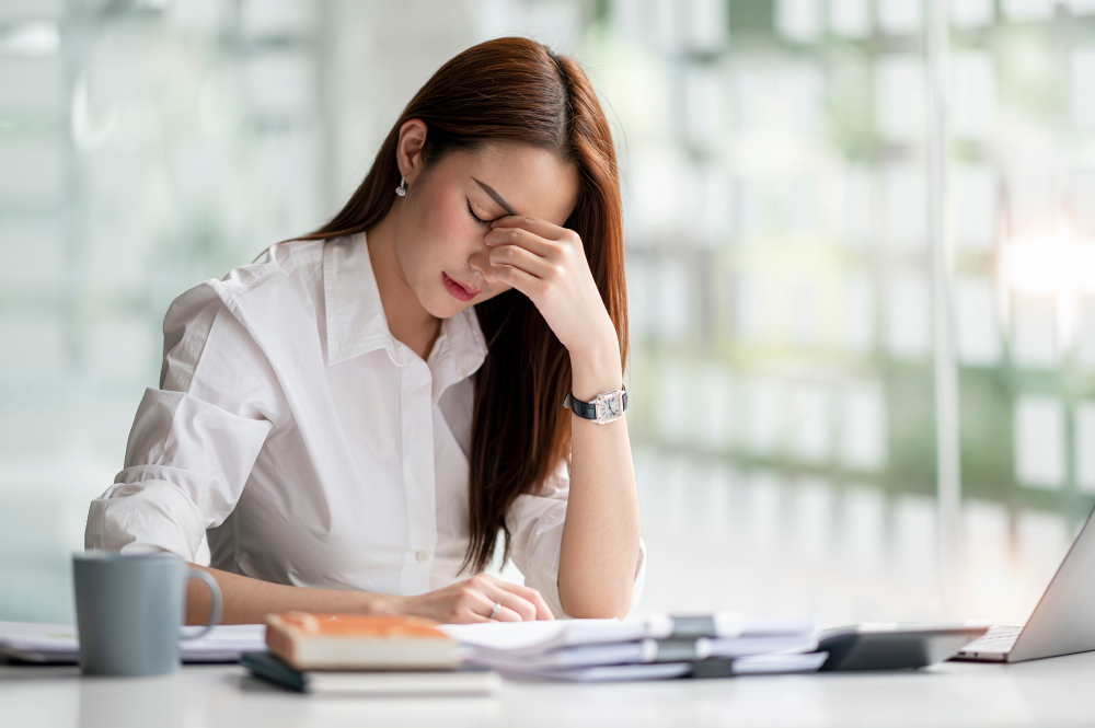 Beschwerden bei Stress Burnout und Erschöpfung